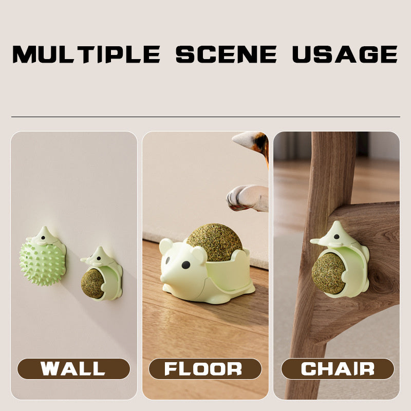 Wall-Mounted Cat Self-Groomer Brush – Corner Face Scratcher & Massage