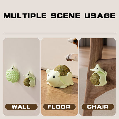Wall-Mounted Cat Self-Groomer Brush – Corner Face Scratcher & Massage