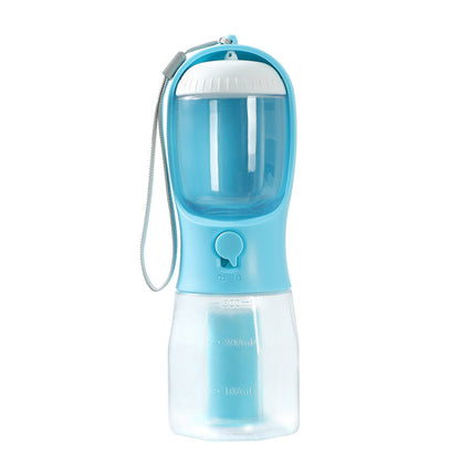 3-in-1 Portable Dog Water Bottle – Pet Cup with Food Container & Waste Bag Dispenser | Travel-Friendly Pet Accessory