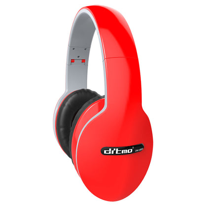 Wired Gaming Sports Headphones Headset -
Red headphones with black ear pads on a white background