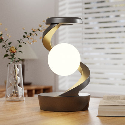 Rotating Moon Desk Lamp – Wireless Phone Charger & Touch Sensor Night Light