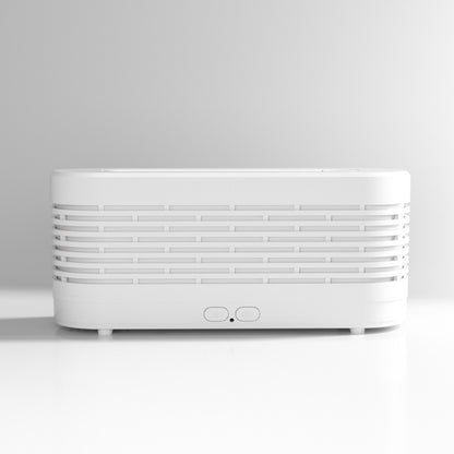 White electronic device on a gray background