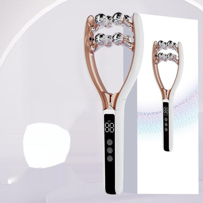 Beauty tool with digital display on a white background