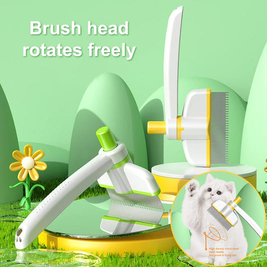 Self-Cleaning Pet Grooming Comb – For Cats & Dogs