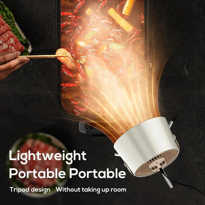 Portable Desktop Kitchen Hood – USB Rechargeable Mini Exhaust Fan for Smoke & Odor Removal