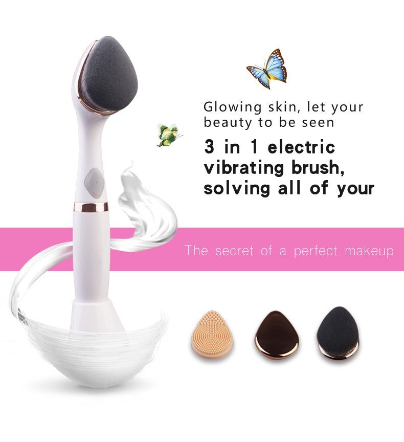 3-in-1 Facial Cleansing Brush – Deep Clean, Exfoliate & Massage