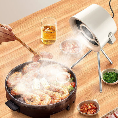 Portable Desktop Kitchen Hood – USB Rechargeable Mini Exhaust Fan for Smoke & Odor Removal