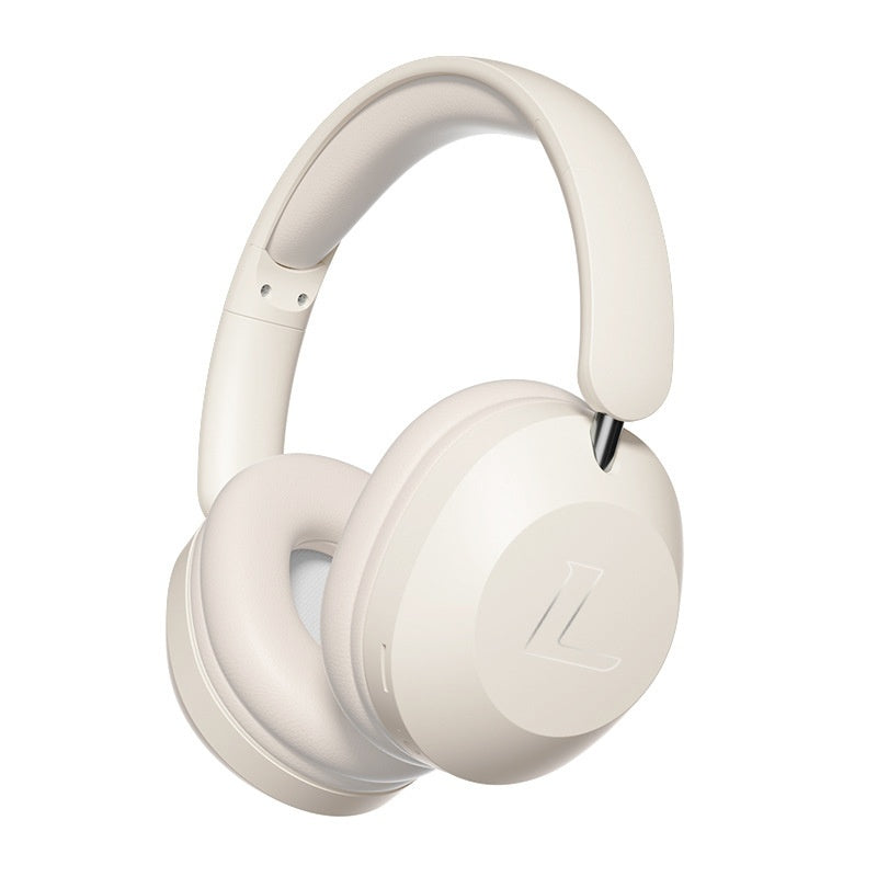 Wireless Gaming Bluetooth Over-Ear Headphones - White headphones on a white background
