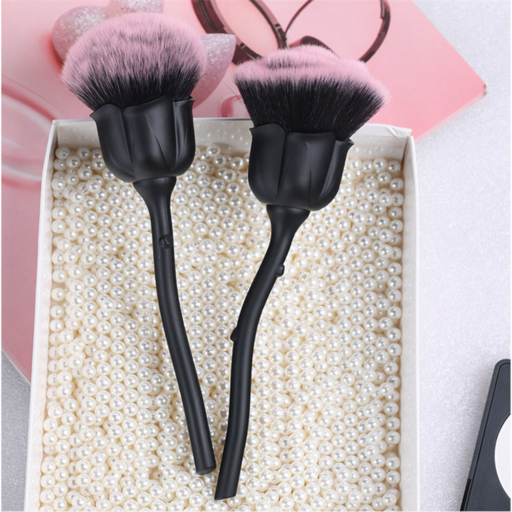 Rose Makeup Brush – Soft Blending & Powder Brush with Floral Handle
