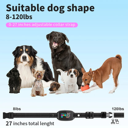 Smart Anti-Bark Dog Collar – Rechargeable Bark Control with HD Display & IP67 Waterproof Protection