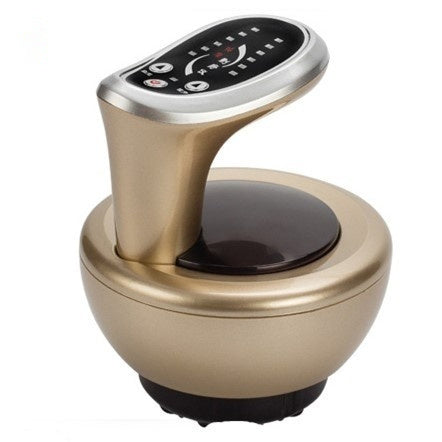 Electric Massagers Gold electronic device with control panel on a white background