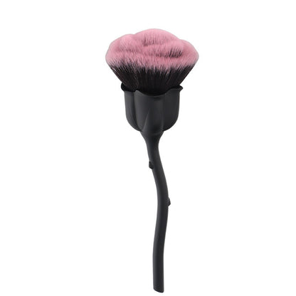 Rose Makeup Brush – Soft Blending & Powder Brush with Floral Handle
