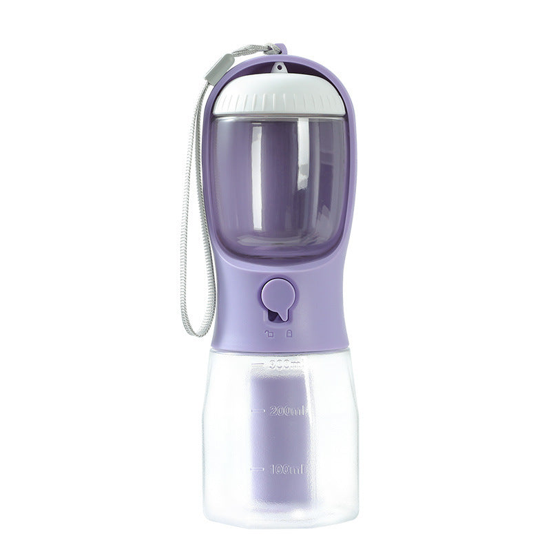 3-in-1 Portable Dog Water Bottle – Pet Cup with Food Container & Waste Bag Dispenser | Travel-Friendly Pet Accessory