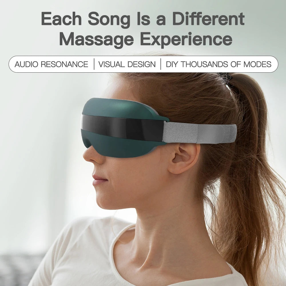 4D Smart Eye Massager – Airbag Vibration & Bluetooth Music Therapy