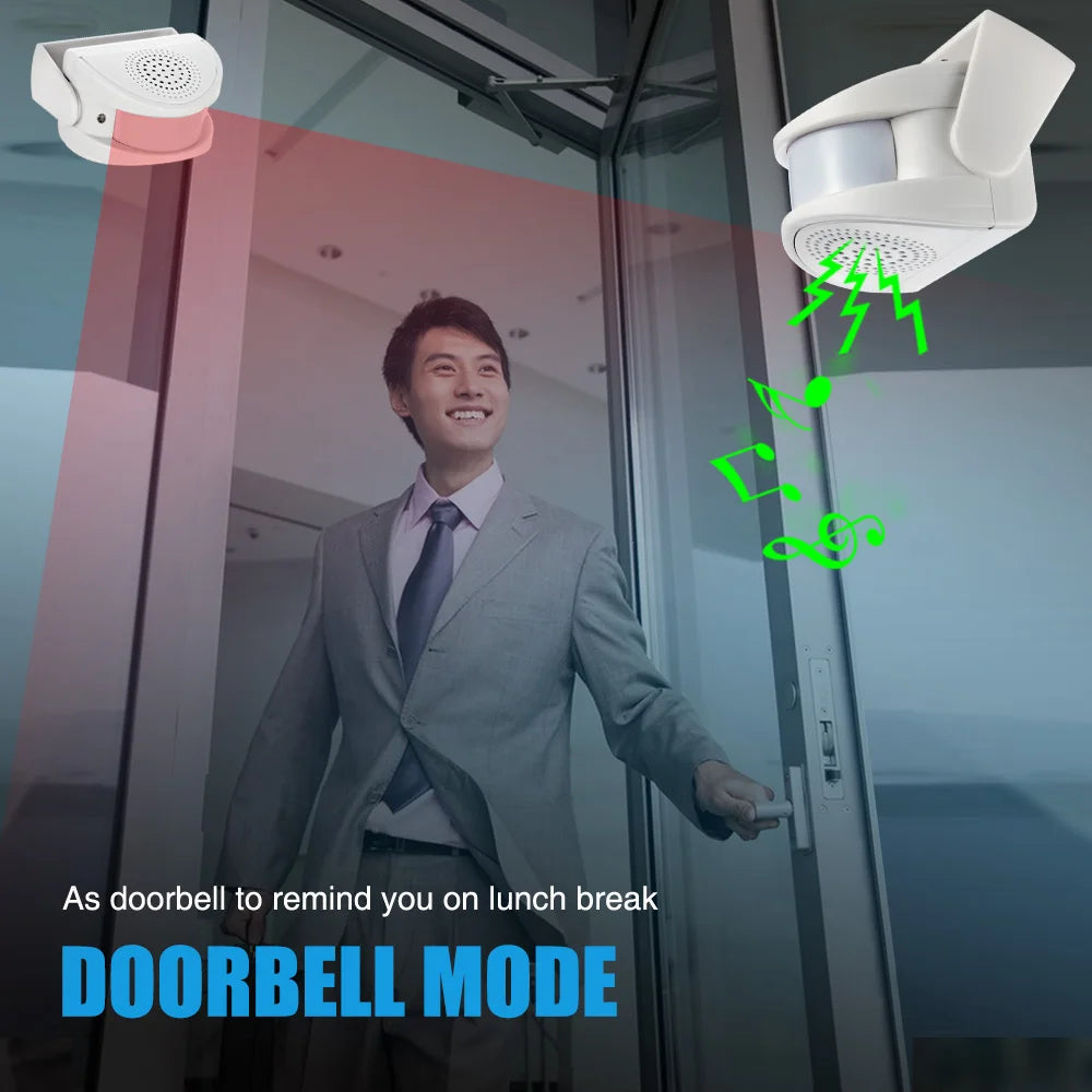 PIR Motion Sensor Doorbell 32 Songs Alarm Chime