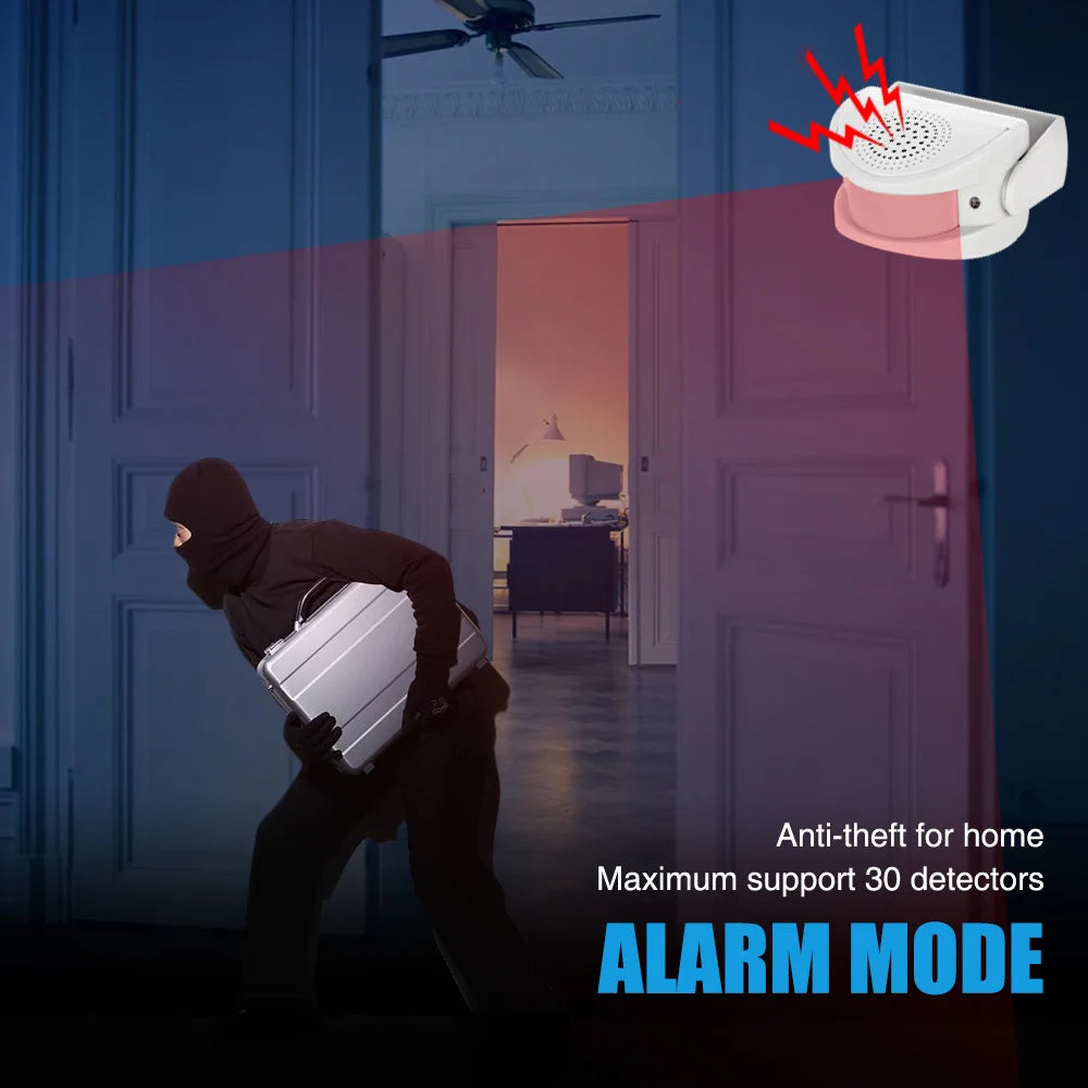 PIR Motion Sensor Doorbell 32 Songs Alarm Chime