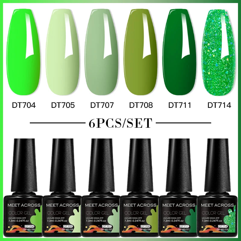 6pcs DIY Semi-Permanent Gel Polish Set