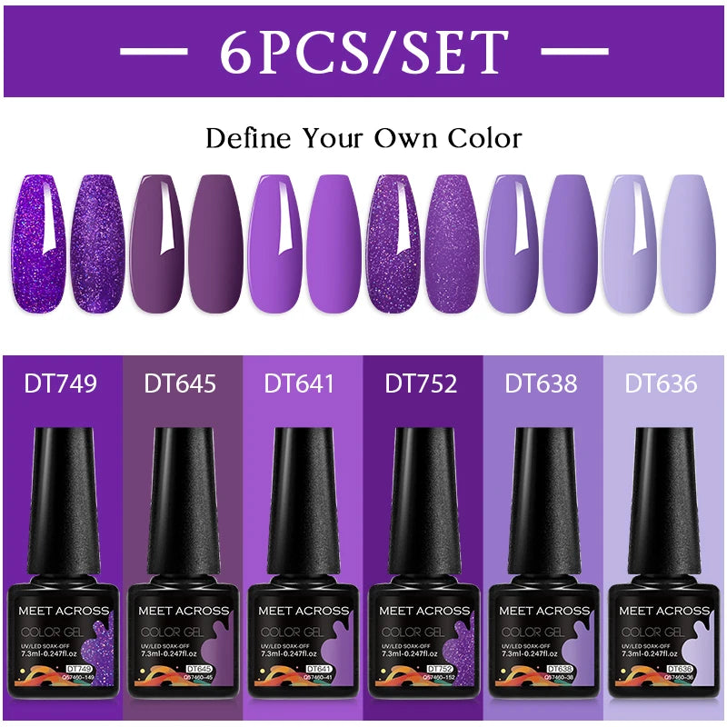 6pcs DIY Semi-Permanent Gel Polish Set