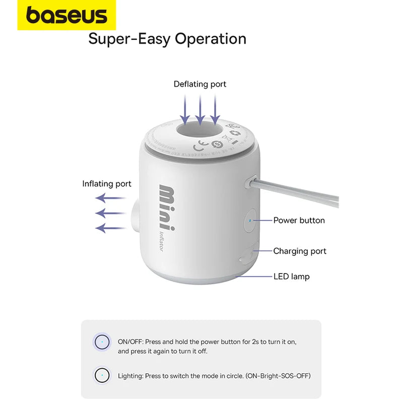 Baseus Mini Wireless Air Inflator Pump