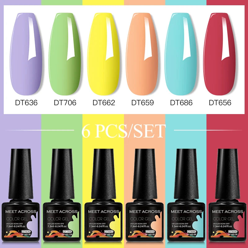 6pcs DIY Semi-Permanent Gel Polish Set