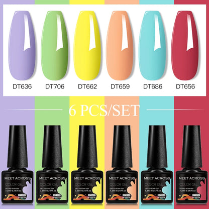 6pcs DIY Semi-Permanent Gel Polish Set