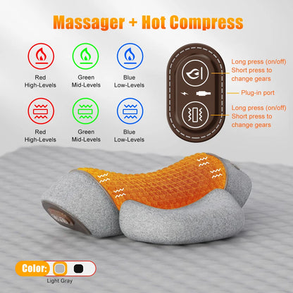 TheraNeck™ Heated Cervical Massager Pillow – Spine & Sleep Support