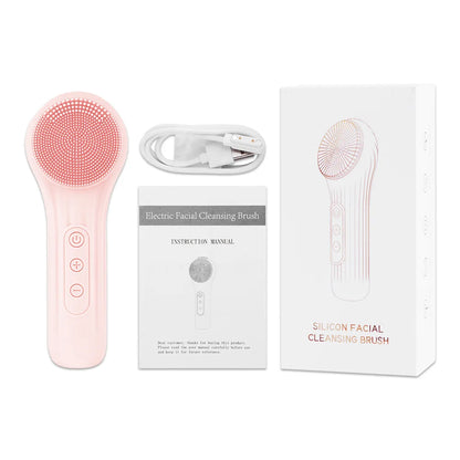 Sonic Silicone Facial Cleansing Brush IPX7 Heated