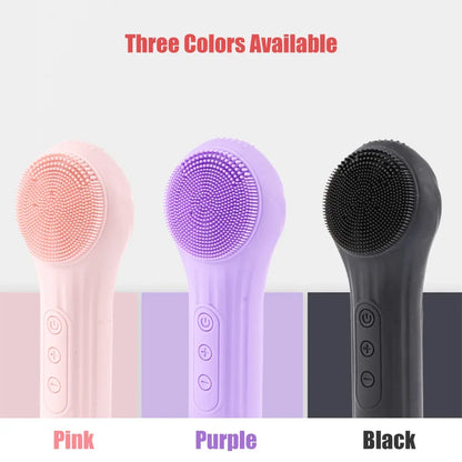Sonic Silicone Facial Cleansing Brush IPX7 Heated