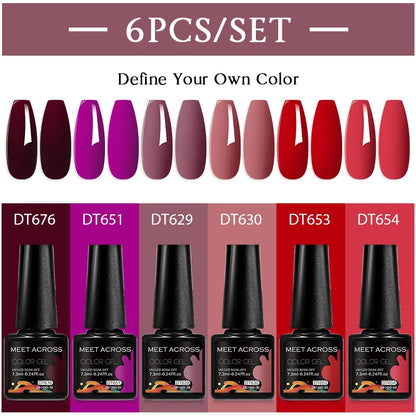 6pcs DIY Semi-Permanent Gel Polish Set
