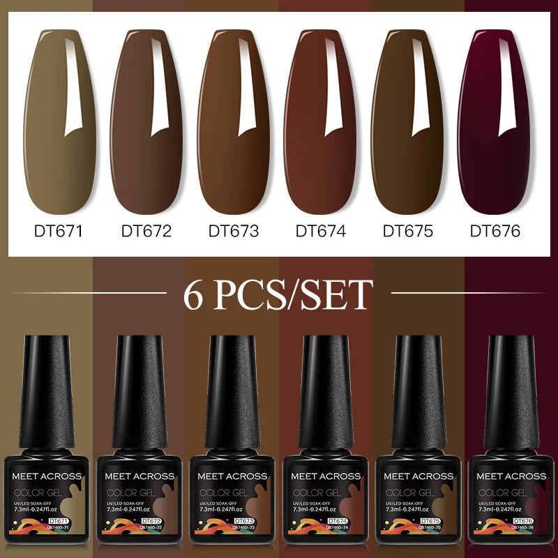 6pcs DIY Semi-Permanent Gel Polish Set