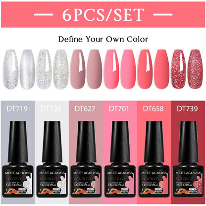 6pcs DIY Semi-Permanent Gel Polish Set