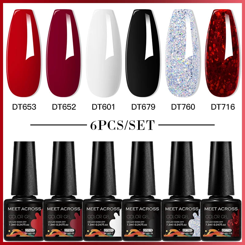 6pcs DIY Semi-Permanent Gel Polish Set