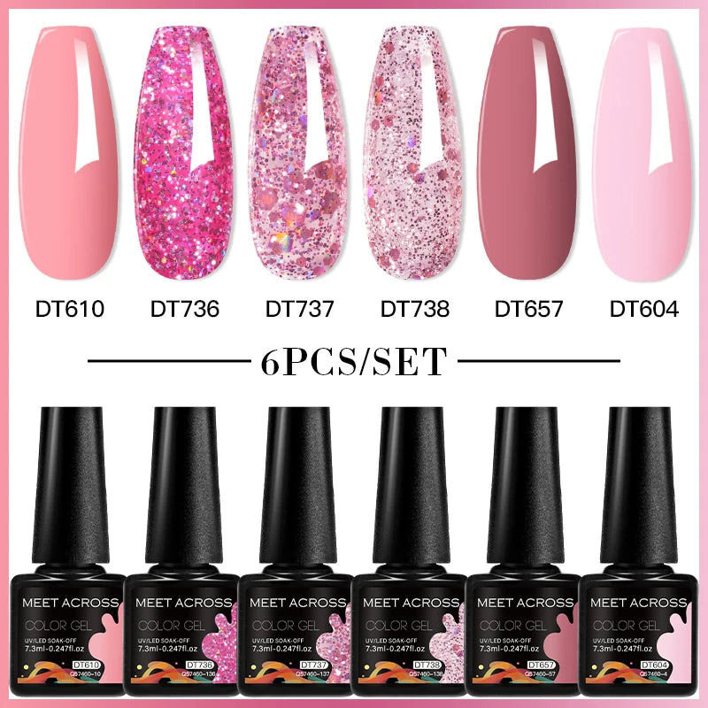 6pcs DIY Semi-Permanent Gel Polish Set