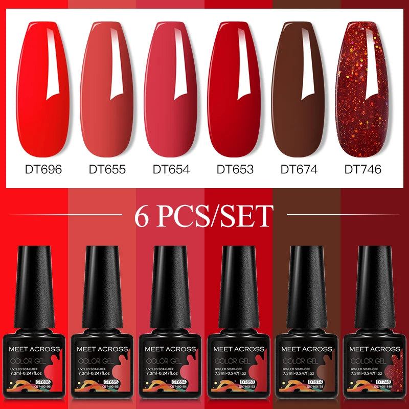 6pcs DIY Semi-Permanent Gel Polish Set