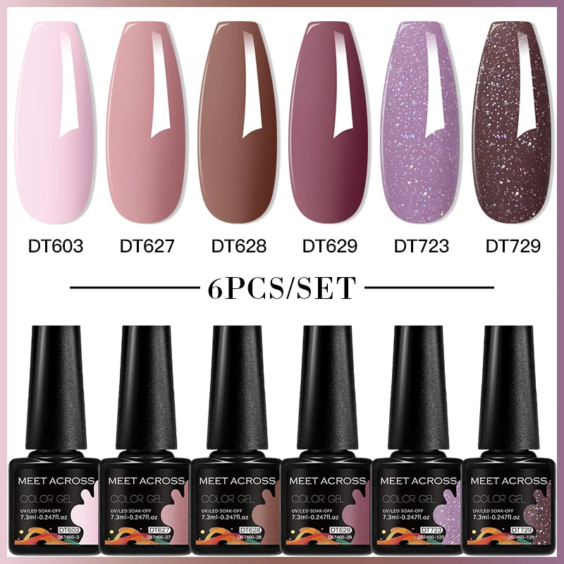 6pcs DIY Semi-Permanent Gel Polish Set
