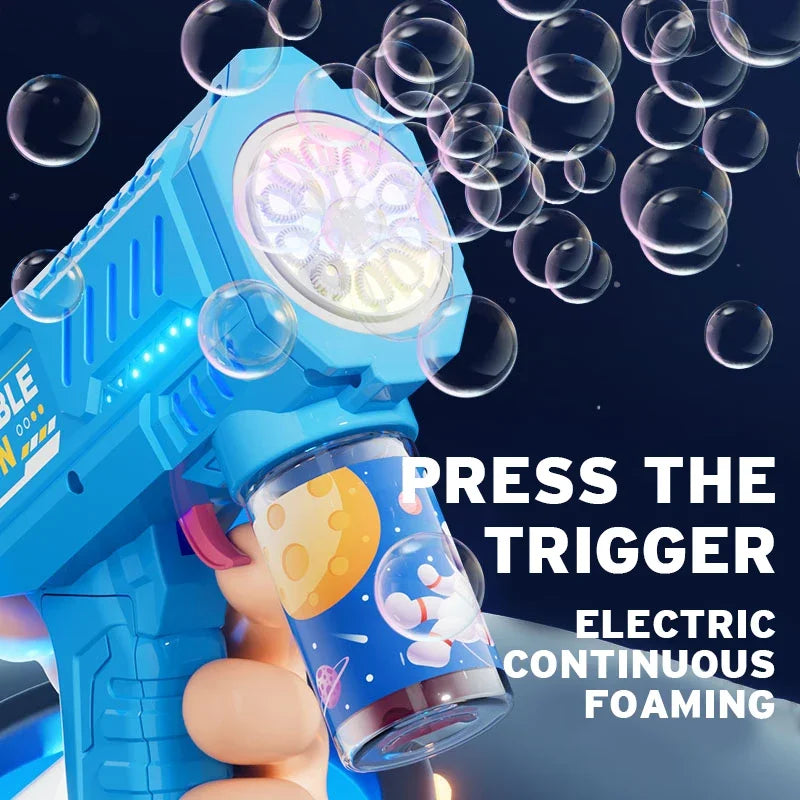 Electric Bubble Gun Glowing Light-Up Toy