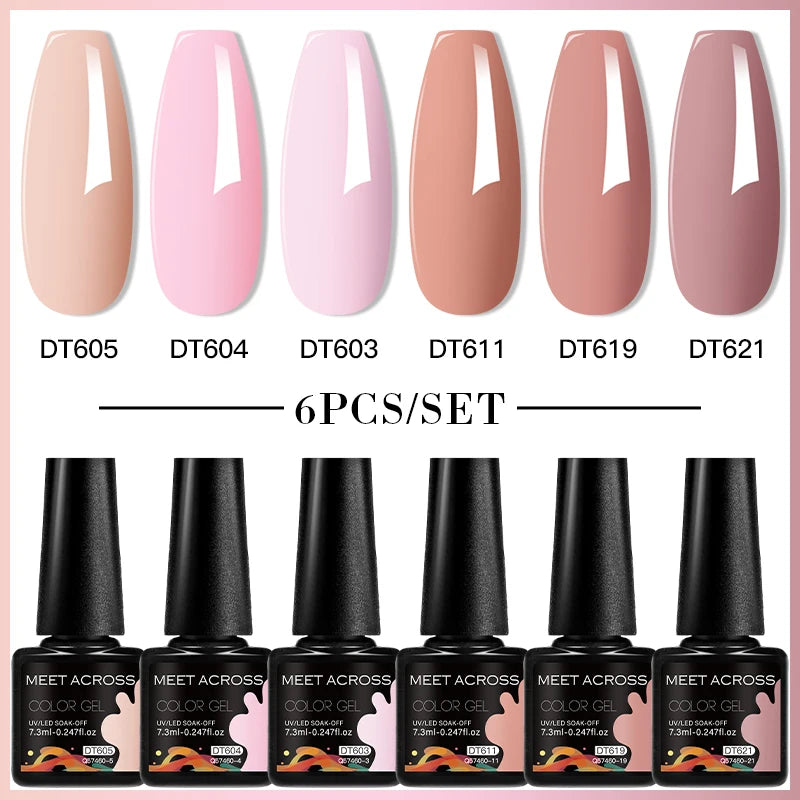 6pcs DIY Semi-Permanent Gel Polish Set