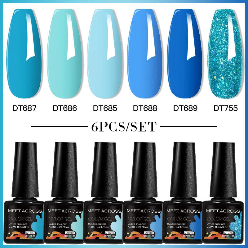 6pcs DIY Semi-Permanent Gel Polish Set