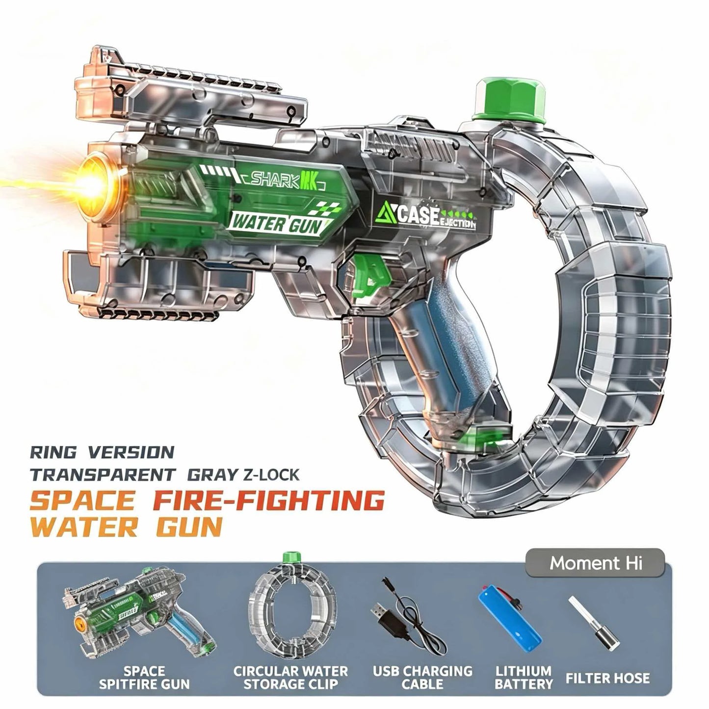 Recoil Electric Water Gun LED Sensor