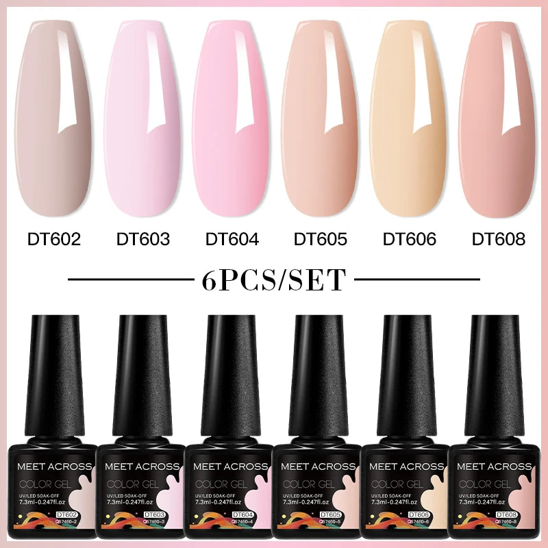 6pcs DIY Semi-Permanent Gel Polish Set