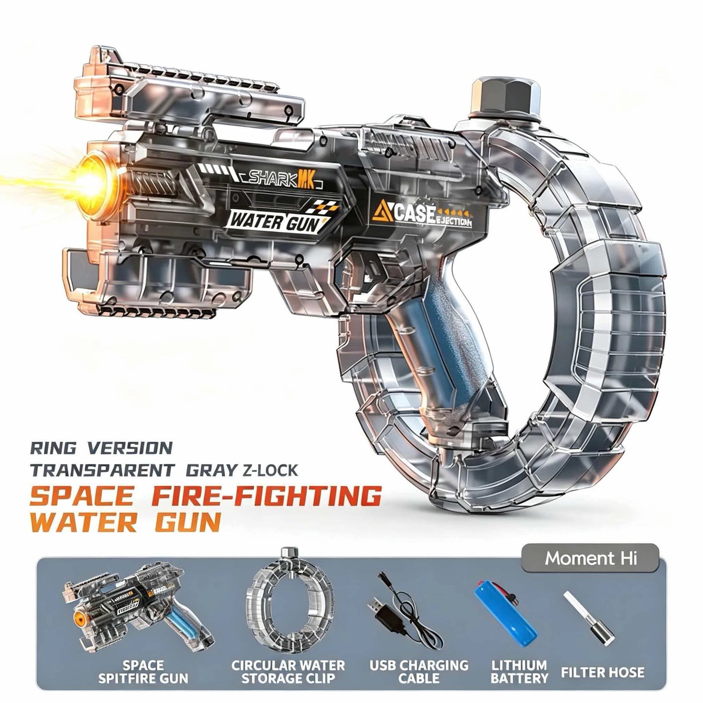 Recoil Electric Water Gun LED Sensor