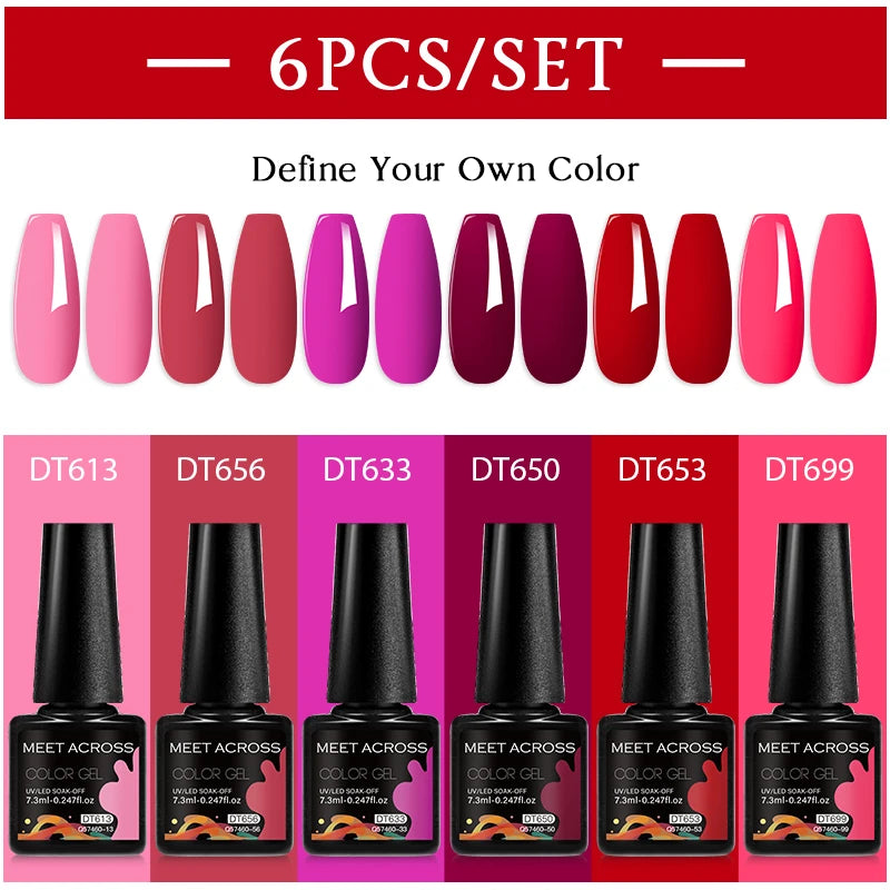 6pcs DIY Semi-Permanent Gel Polish Set