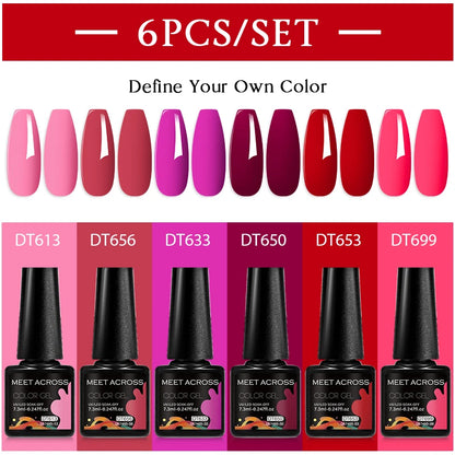 6pcs DIY Semi-Permanent Gel Polish Set