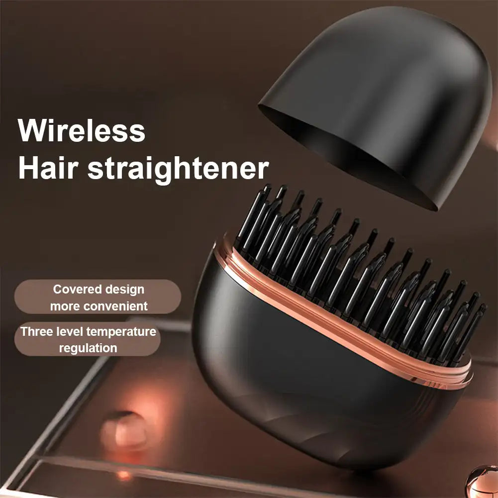 Portable Ceramic Hair Straightener Brush