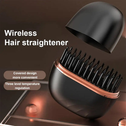 Portable Ceramic Hair Straightener Brush