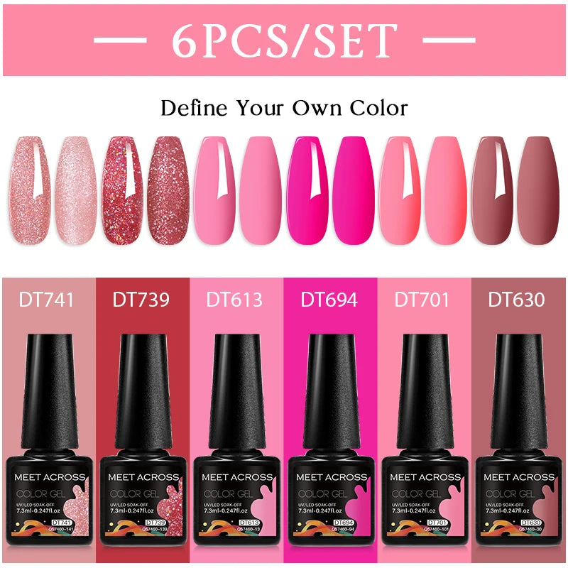 6pcs DIY Semi-Permanent Gel Polish Set