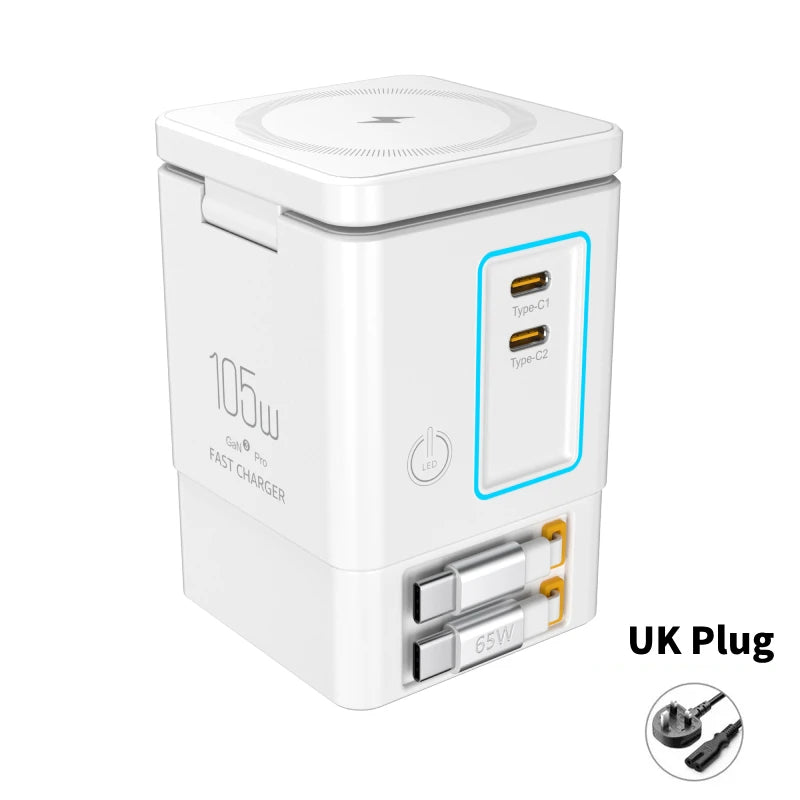 GaN 105W Tower Charging Station Six Ports