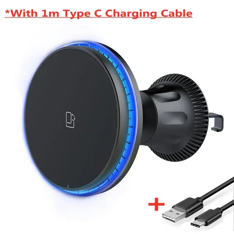 Magnetic Car Wireless Charger RGB LED