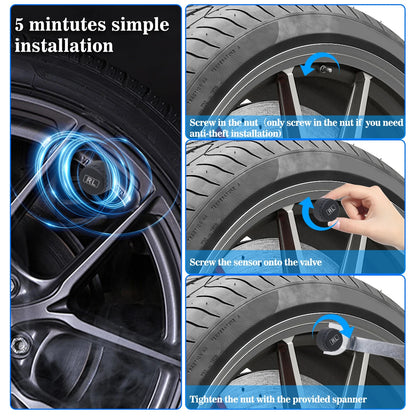 Solar TPMS with 4 External Sensors
