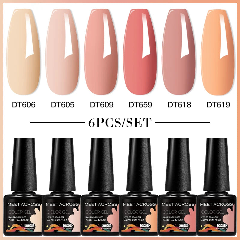 6pcs DIY Semi-Permanent Gel Polish Set